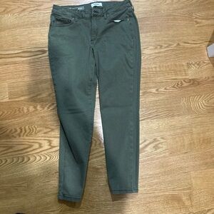 Skinny Green Jeans in Olive Green Color